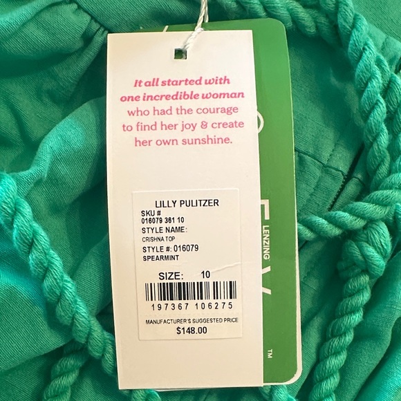 Lilly Pulitzer Crishna Top Spearmint - Picture 6 of 7